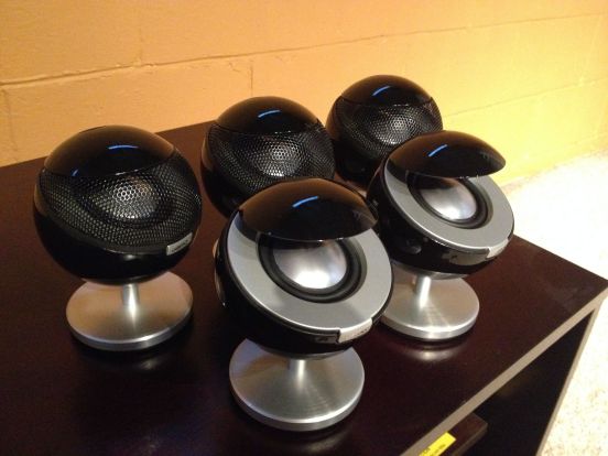 Cool little surround speakers.  Great sound from a little package.